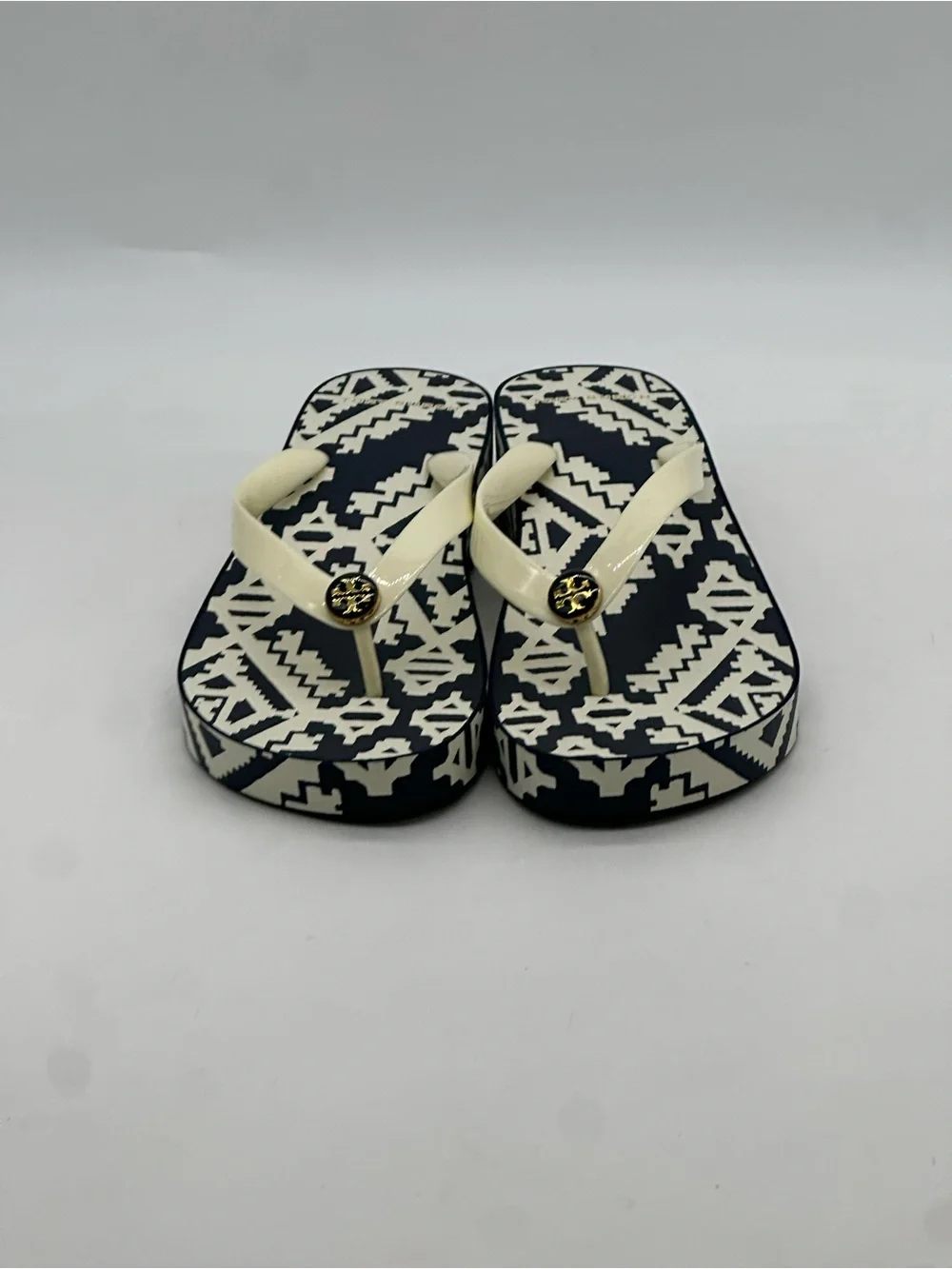 Tory Burch Wedge Flip-Flops. Size 9
